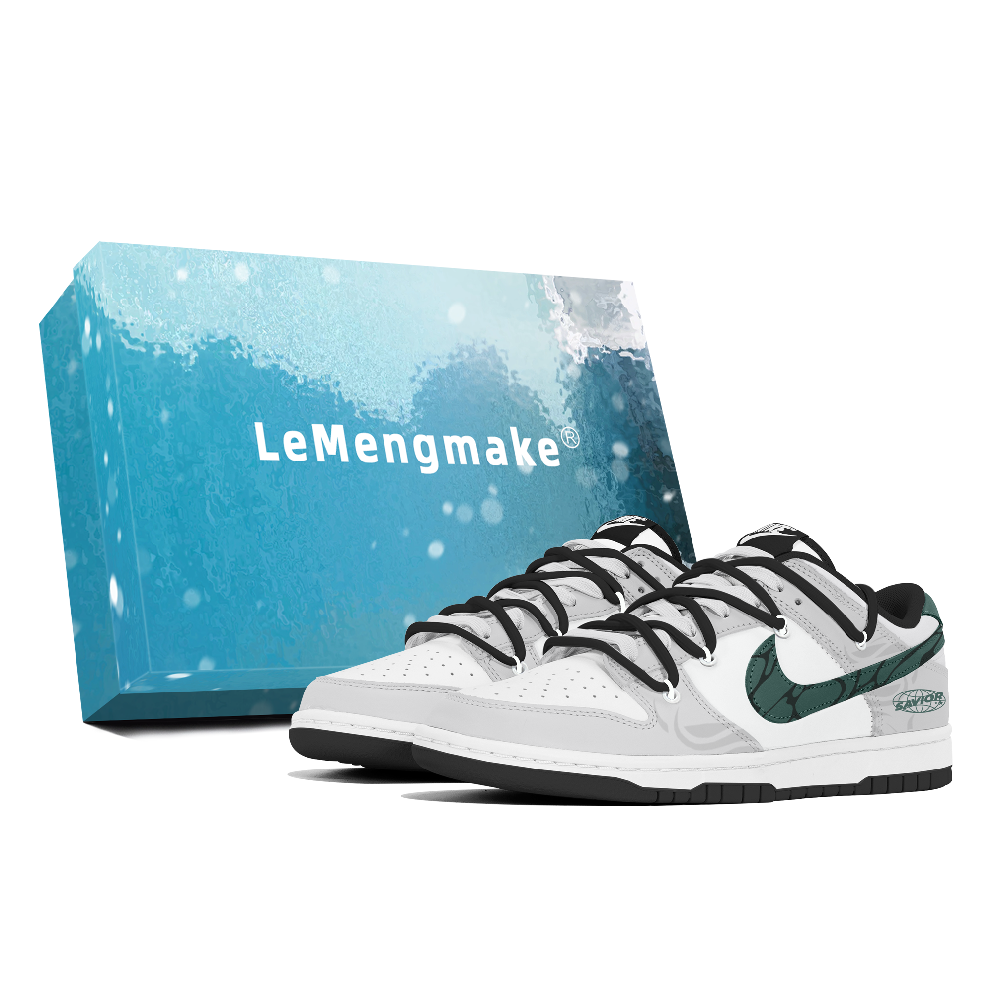 Nike Dunk Abrasion Resistant Low Top Skateboard Shoes Men's Gray