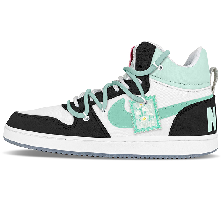 Nike Court Borough Mid Prem Mid-Top Skateboard Shoes Women's Green Black