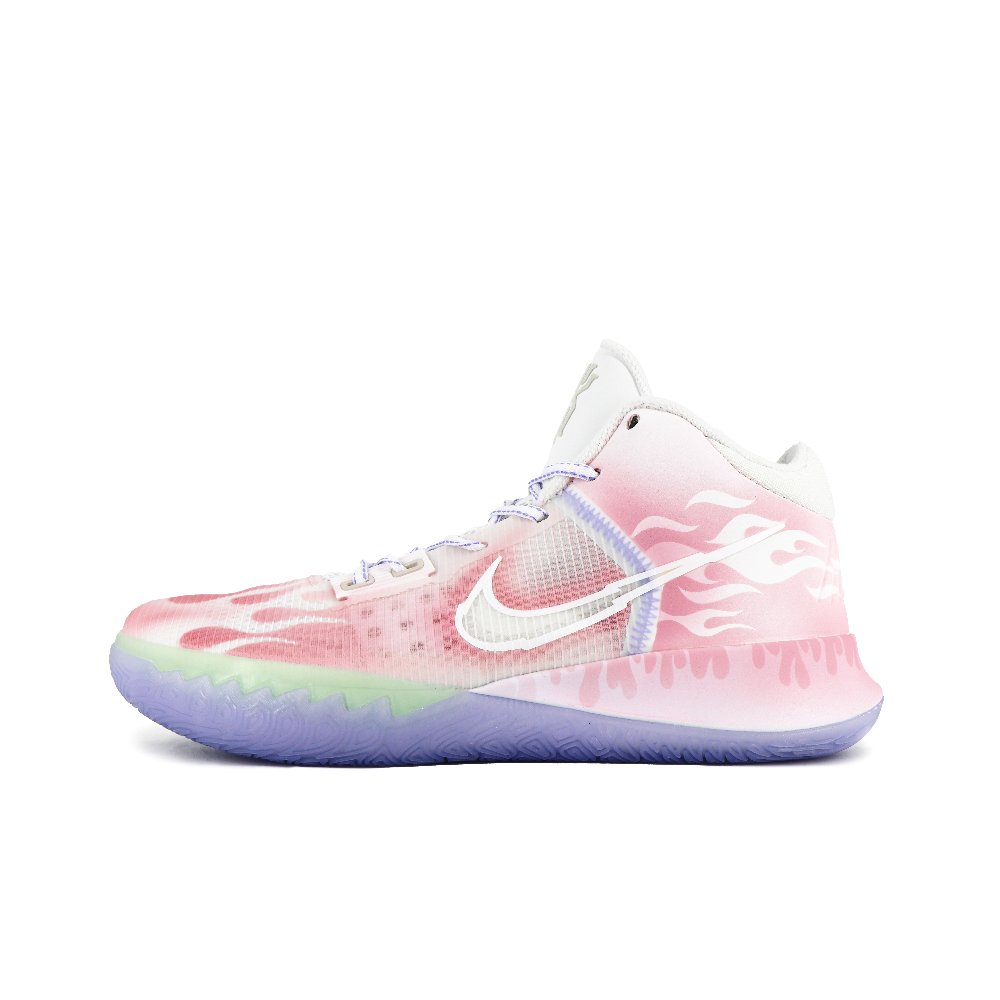 Nike Flytrap 4 Cushioning Mid-Top Basketball Shoes Men's Pink White Blue