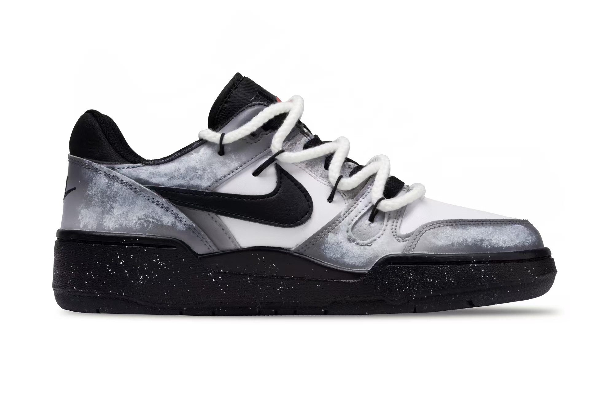 Nike Full Force Cloud Mist Low top Skateboard Shoes Men's White Black