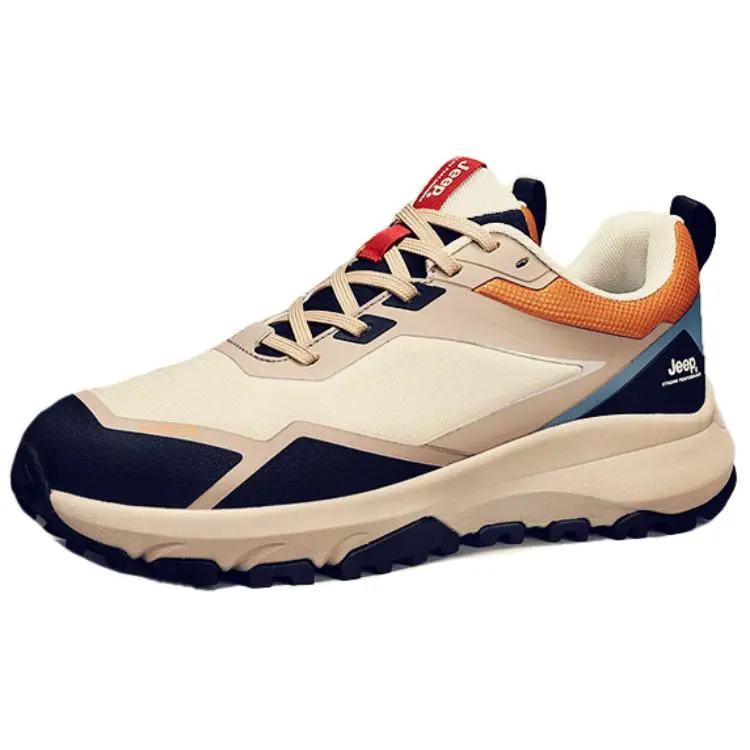 Jeep Low Top Hiking Shoes Men's Beige