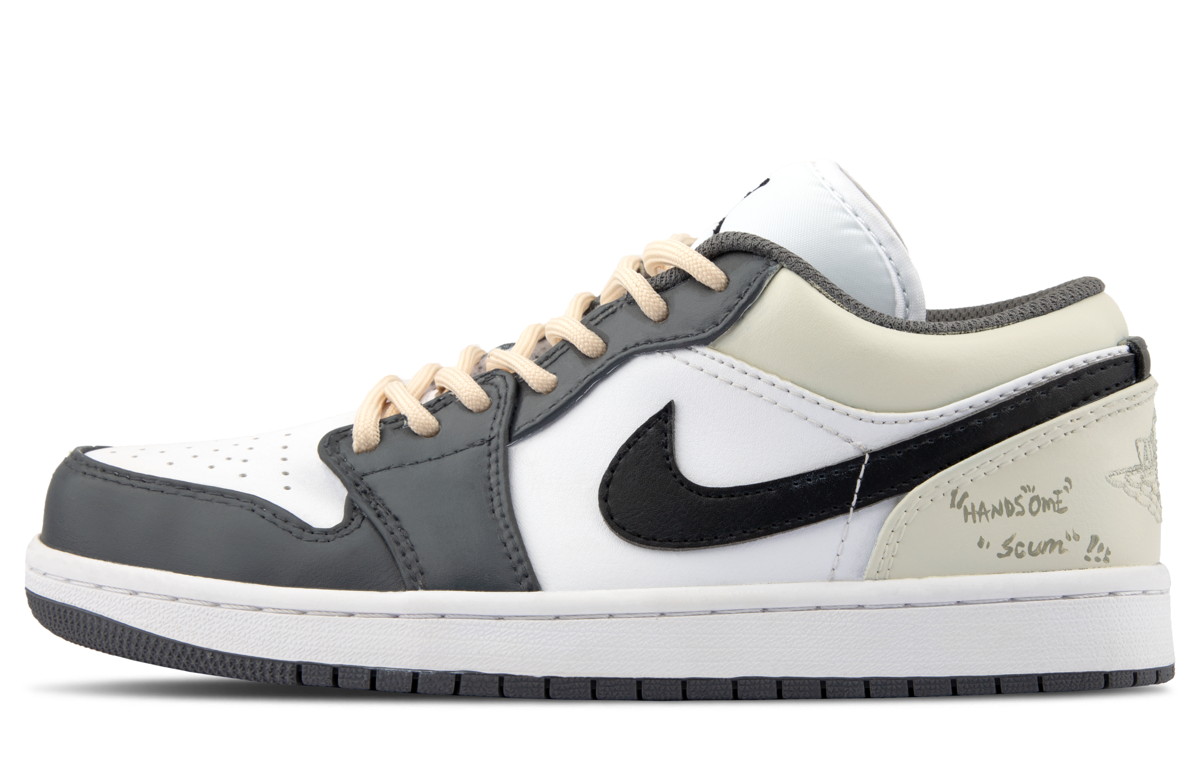 Jordan Air Jordan 1 Cushioning Low top Vintage Basketball Shoes Unisex Green White