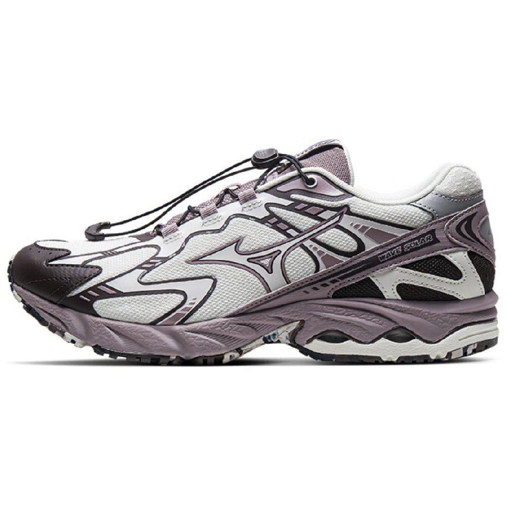 Mizuno Wave Solar V2 Wear-Resistant Low-Top Casual Running Shoes Unisex White Purple