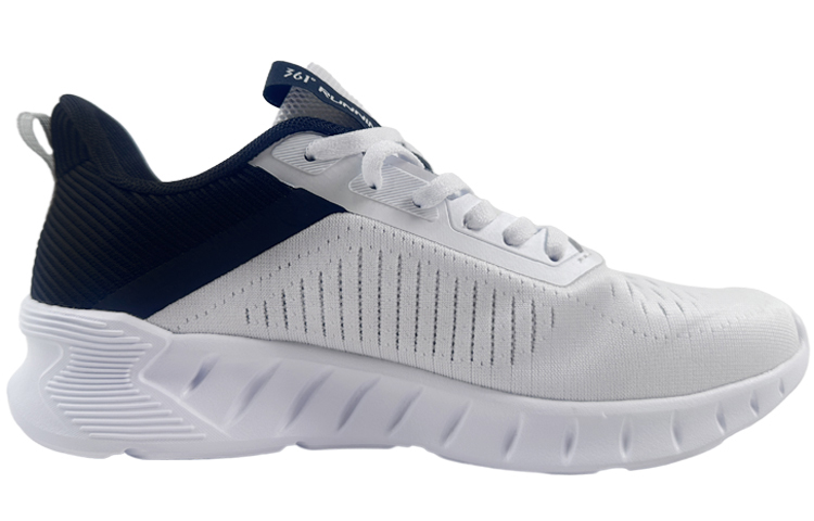 361° Lightweight Breathable Cushioning Low top Running Shoes Men's White Black