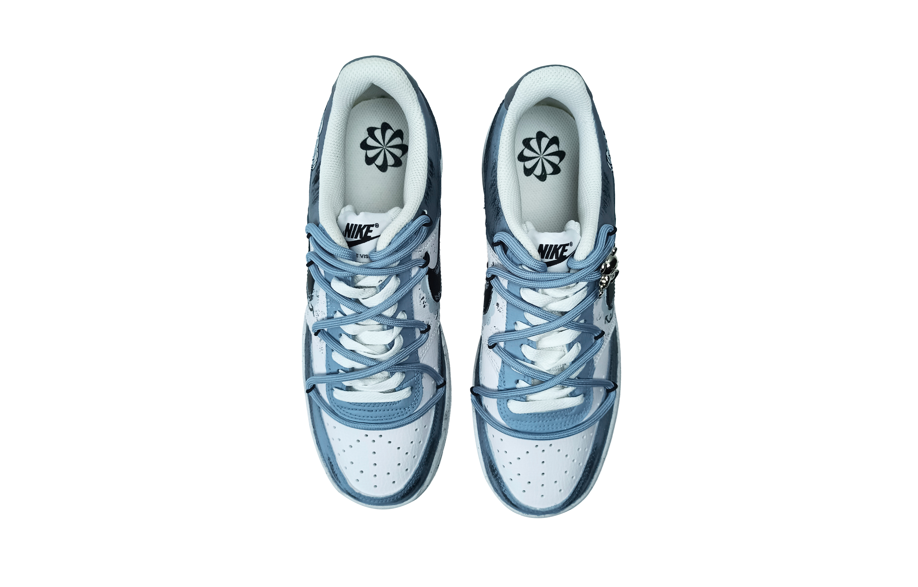 Nike Court Vision 1 Slip-Resistant Cushioning Low-Top Skateboard Shoes Unisex Blue White купить в интернет-магазине Yoocart с быстрой доставкой по России.