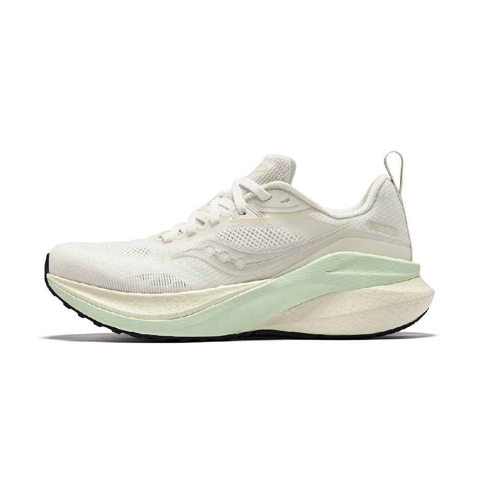Saucony Anti-Slip Wear-Resistant Low-Top Running Shoes Women's Beige Silver