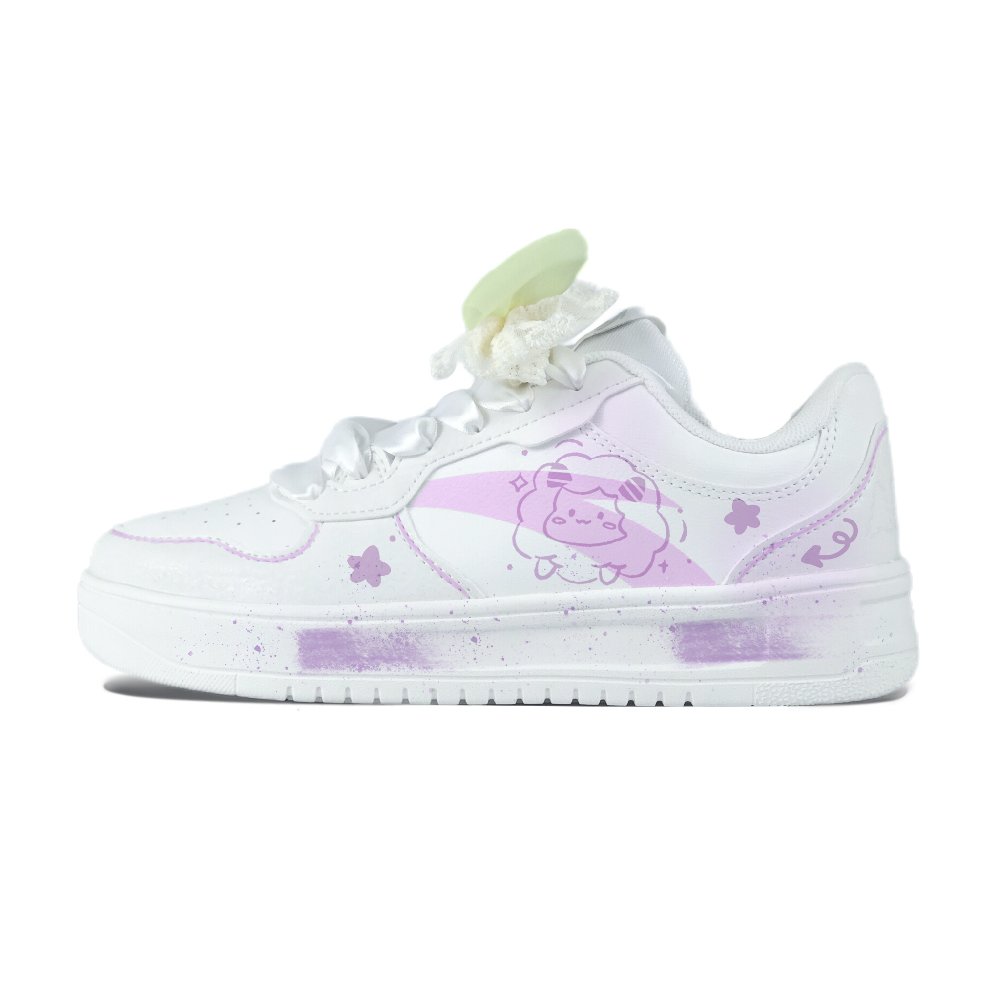 Anta Relaxed Anti Slip Wear Resistant Low Top Skateboard Shoes Unisex Purple