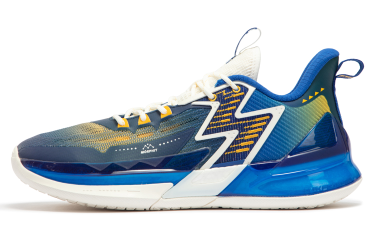 361° BIG3 4.0 PRO Cushioning Anti-Slip And Wear-Resistant Low-Top Basketball Shoes Men's Numbers Blue Vintage Yellow