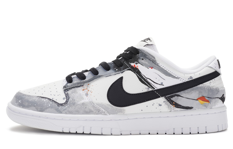 Nike Dunk Retro Anti Slip Wear Resistant Low Top Skateboard Shoes Men's Black White Gray