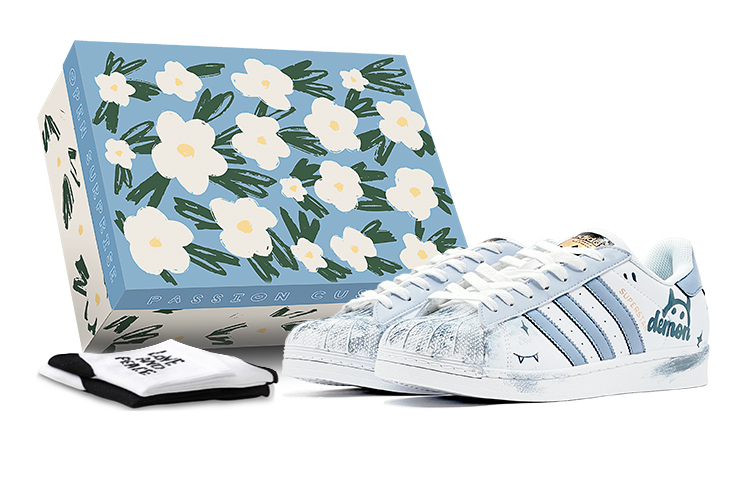 Adidas Originals Superstar Low Top Skateboard Shoes Unisex Blue White