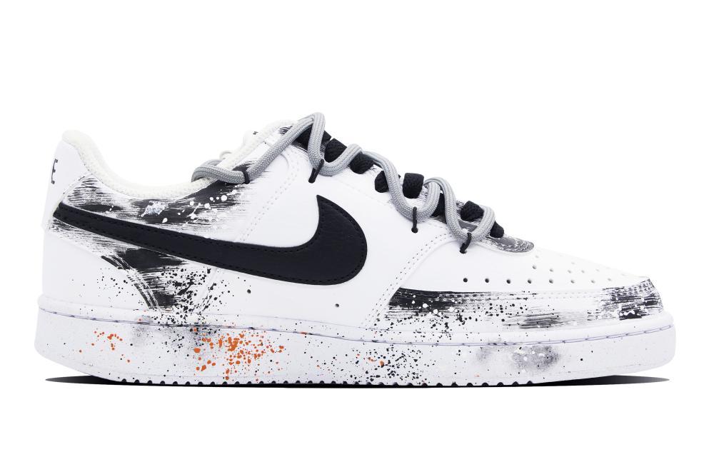 Nike Court Vision 1 Low Anti-Slip And Wear-Resistant Lightweight Low-Top Skateboard Shoes Men's Black White купить в интернет-магазине Yoocart с быстрой доставкой по России.