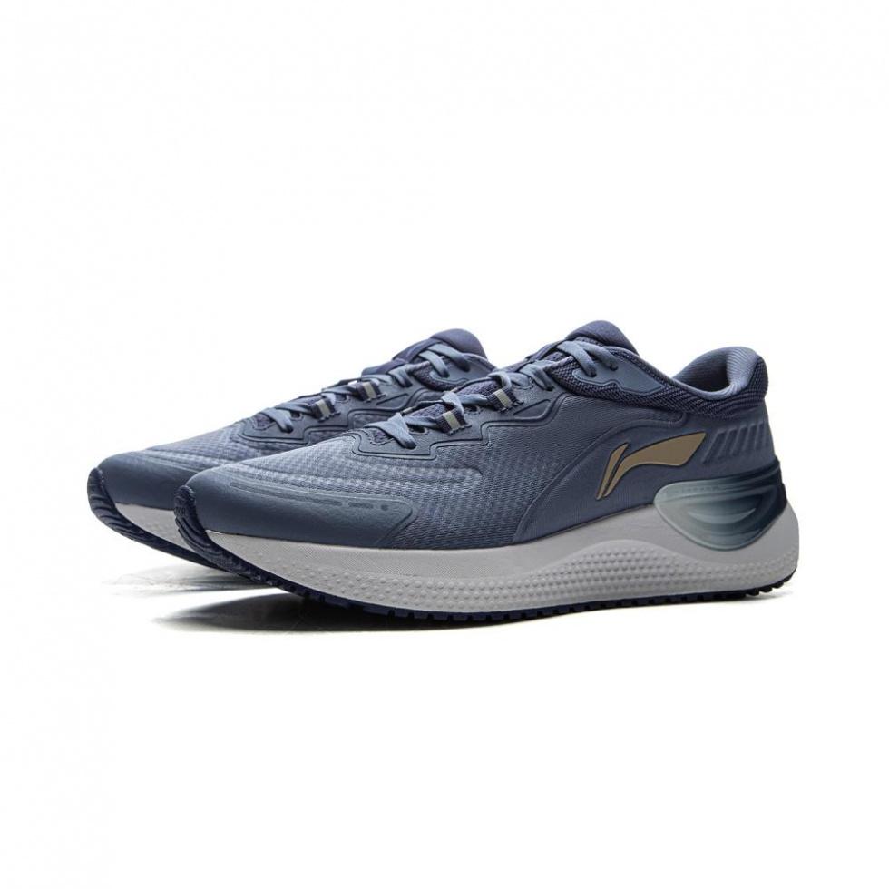 LiNing Eazgo V2 Cushioning Wear-Resistant Low-Top Running Shoes Men's Gray Blue купить в интернет-магазине Yoocart с быстрой доставкой по России.