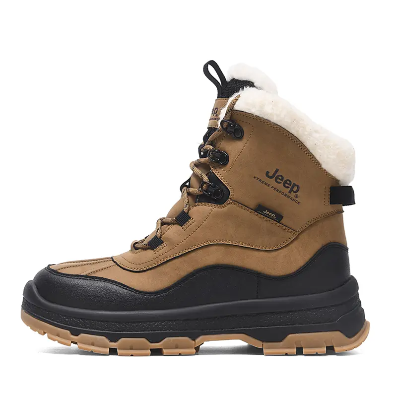 Jeep Short Snow Boots Unisex Brown