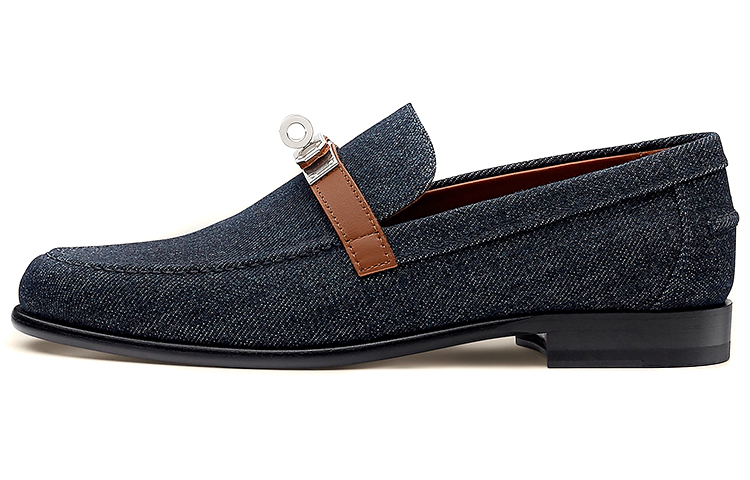 HERMES Destin Casual Single Shoes Women's Blue