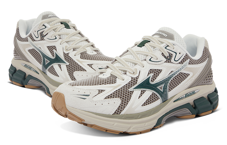 Mizuno Halo Mi Cushioning Anti-Slip Wear-Resistant Breathability Low-Top Running Shoes Unisex Champagne White