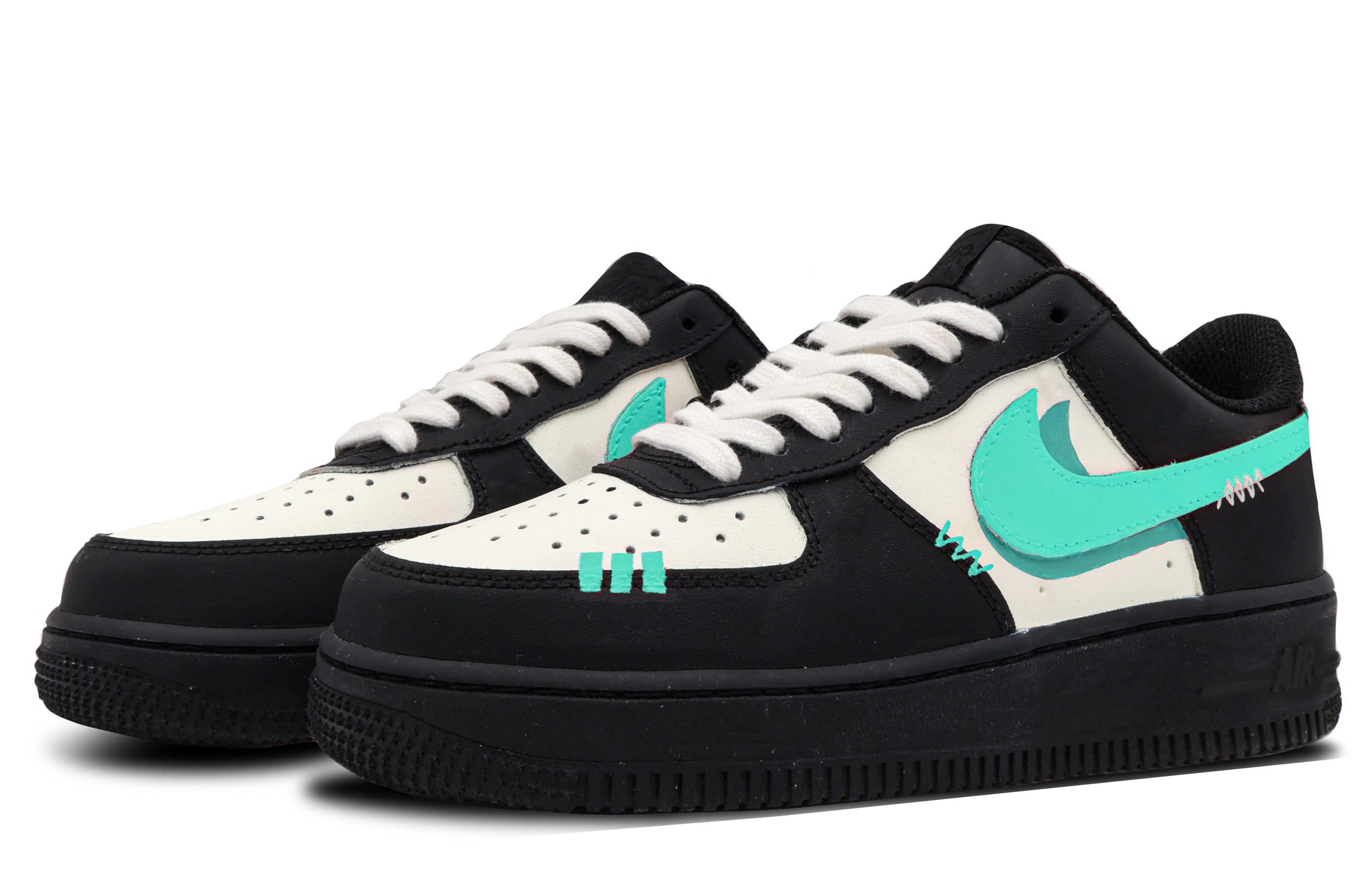 Nike Air Force 1 Retro Skateboard Shoes Women's Black Blue купить в интернет-магазине Yoocart с быстрой доставкой по России.