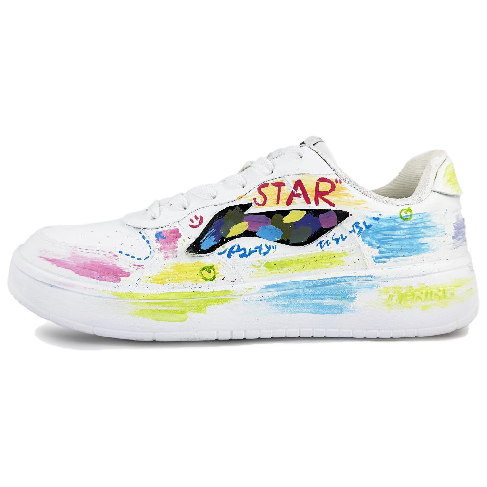 LiNing Pontoon Boats Slip Resistant, Abrasion Resistant, Breathable Low top Skateboard Shoes Men's Multicolor