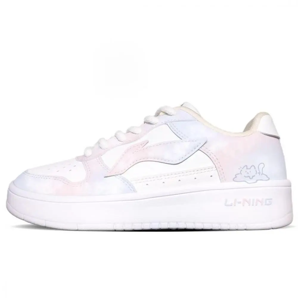 LiNing Pontoon Boats Lightweight And Breathable Low Top Skateboard Shoes Women's Pink Purple