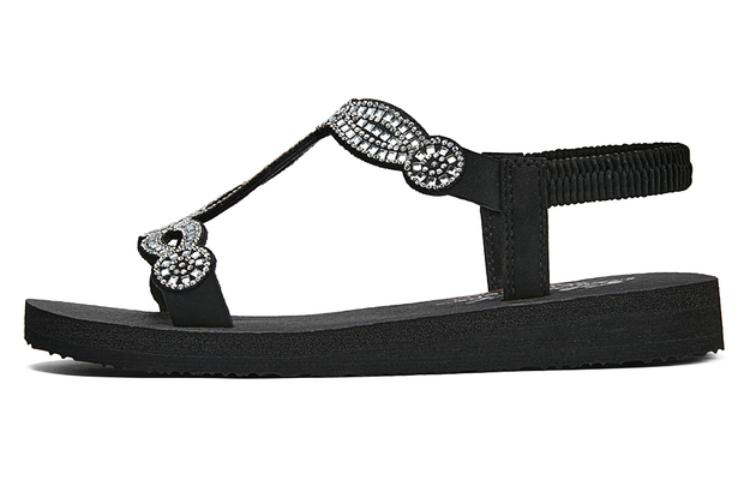 Skechers One Strap Sandals Women's Black