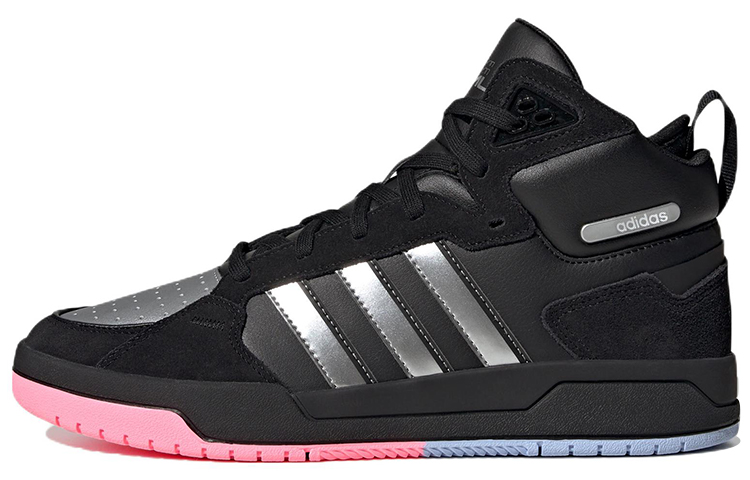 Adidas Neo 100DB Mid Basketball Shoes 'Black Metallic Silver'