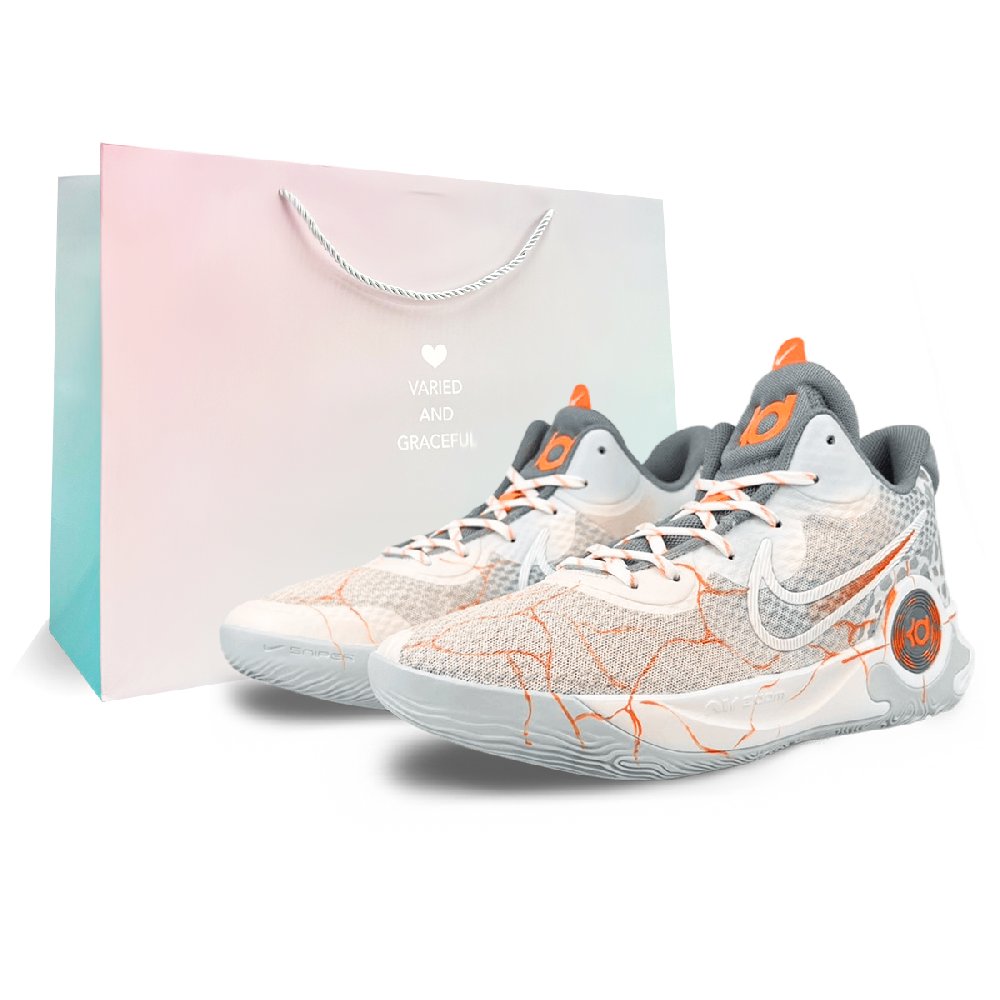 Nike Trey 5 Cushioning Anti-Slip And Wear-Resistant Coverage Rebound Mid-Top Basketball Shoes Unisex Orange Gray