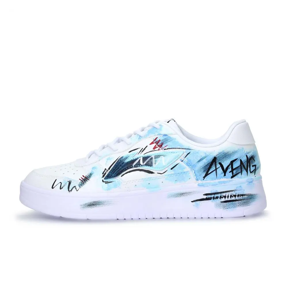 LINING Pontoon Boats Skateboard Shoes Unisex Low top White Blue Black Red