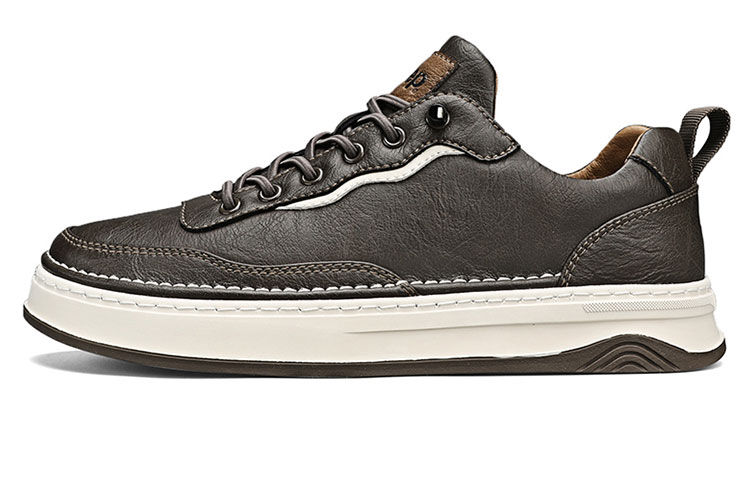 Jeep Abrasion Resistant Low Top Casual Shoes Men's Brown