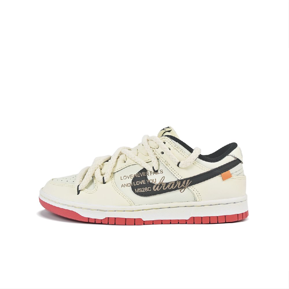 Nike Dunk Slip-Resistant Cushioning Wear-Resistant Low-Top Skateboard Shoes Unisex Ecru