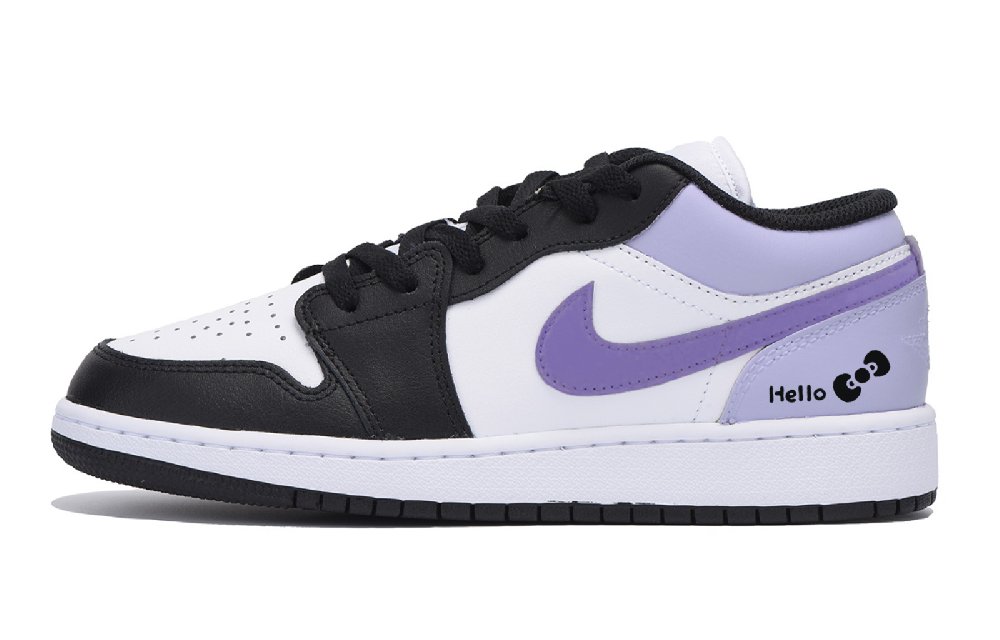 Jordan Air Jordan 1 Low Top Vintage Basketball Shoes Men's White Purple