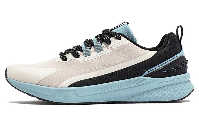361° Anti Slip Wear Resistant Low Top Running Shoes Men's Beige Blue Black