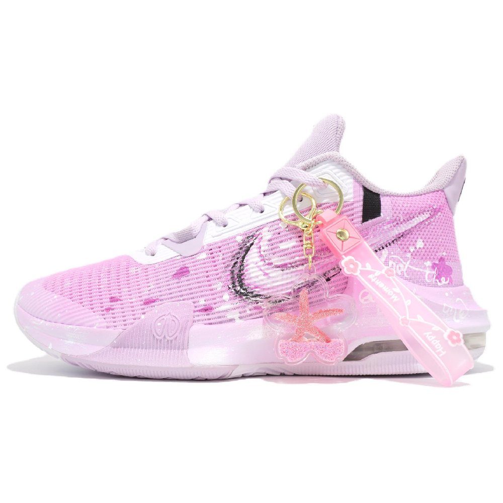 Nike Air Max Impact 3 Cherry Blossom Season Anti-Slip Wear-Resistant Low-Top Basketball Shoes Unisex Purple Pink