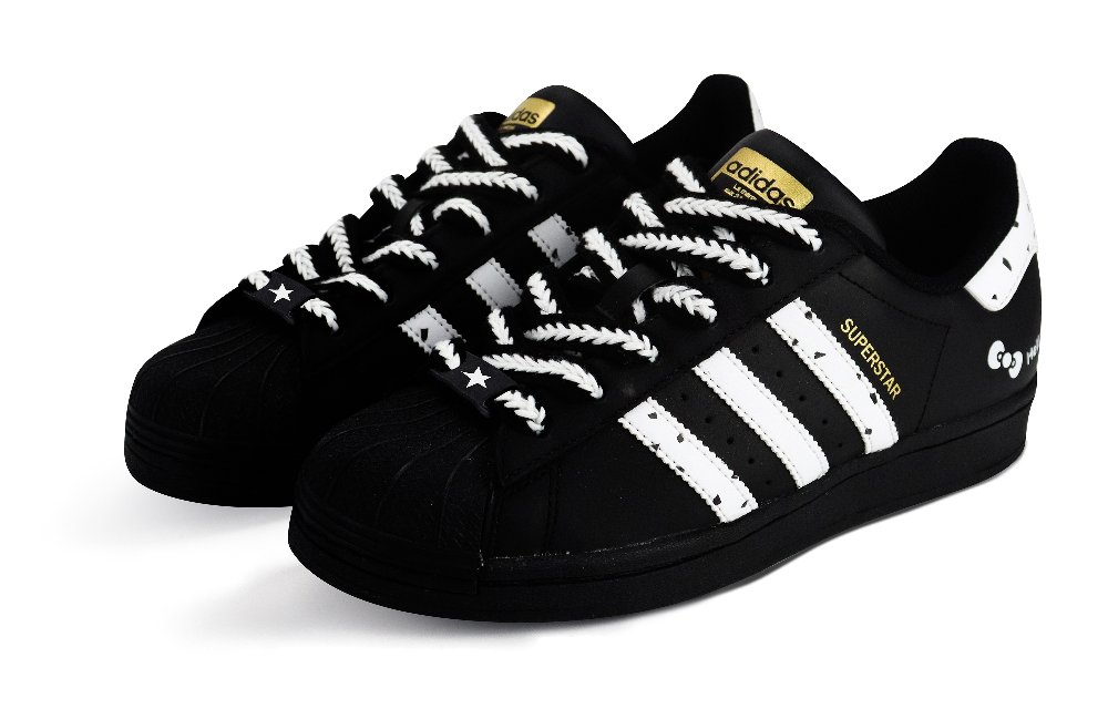 Adidas Originals SUPERSTAR Anti-Slip Wear-Resistant Low-Top Skateboard Shoes Unisex Black White