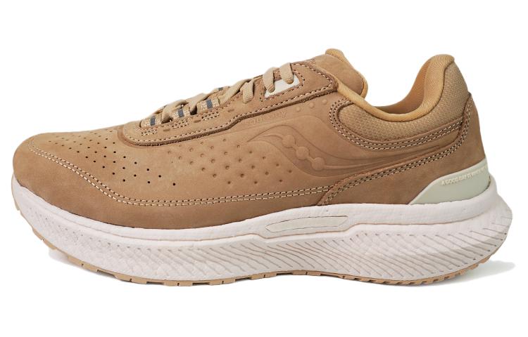 Saucony Cushioning Anti-Slip And Wear-Resistant Low-Top Casual Running Shoes Unisex Brown White