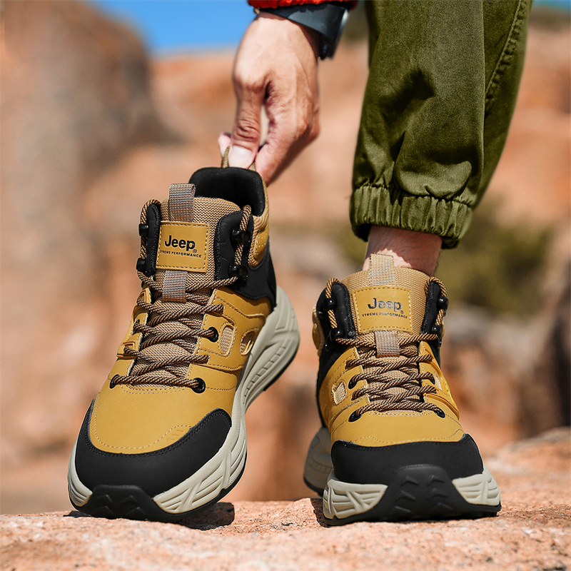 Jeep JEEP Cushioned Wear-Resistant Water-Resistant Mid-Top Outdoor Shoes Men's купить в интернет-магазине Yoocart с быстрой доставкой по России.