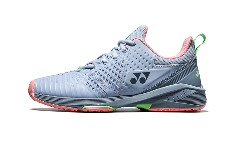 YONEX Low Top Tennis Shoes Women's Gray Blue Pink