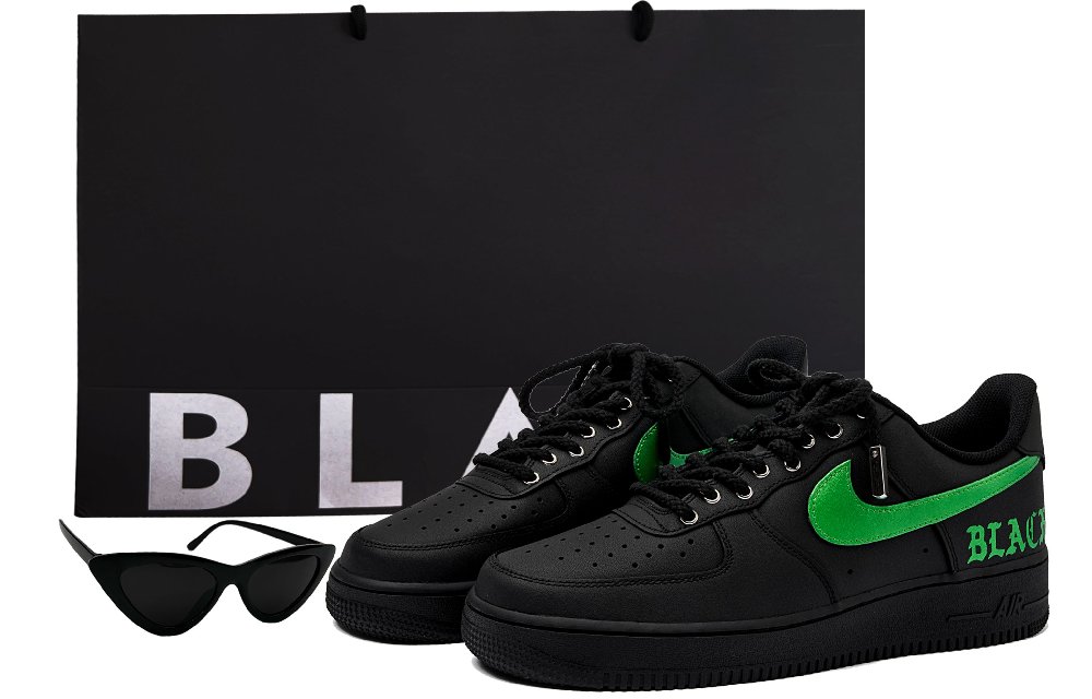 Nike Air Force 1 Low-Top Skateboard Shoes Unisex Black Green