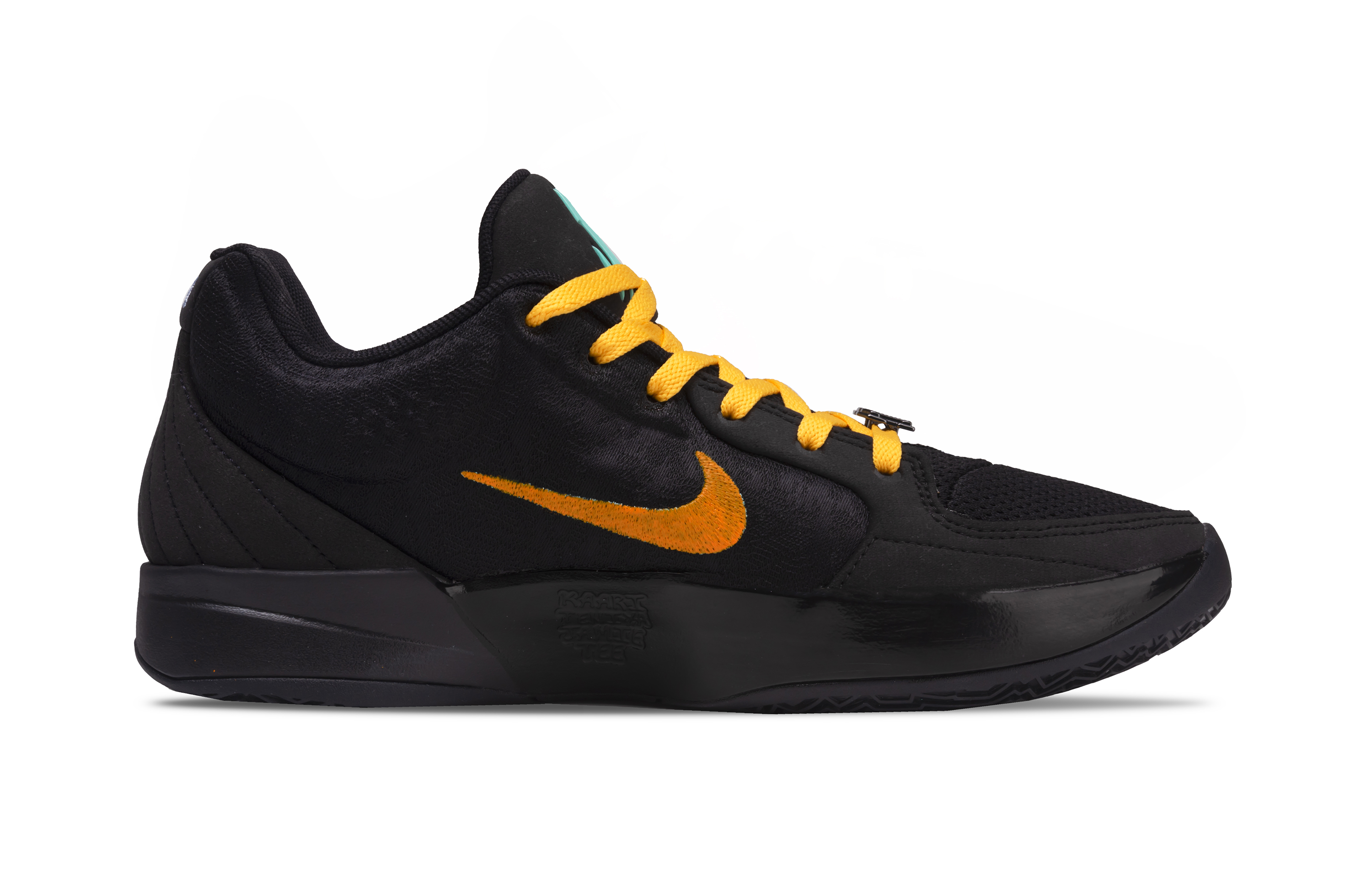 Nike Ja Morant 2 Knight Abrasion Resistant Low top Basketball Shoes Unisex Black Orange