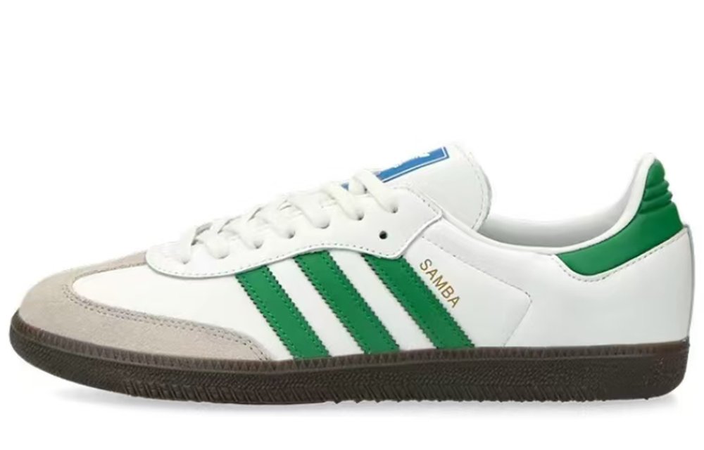 Adidas Originals SAMBA OG Anti Slip Wear Resistant Low Top Skateboard Shoes Unisex White Pink