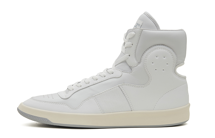 EQLZ EQUALIZER 1970 High-Top Vintage Basketball Shoes White Gardenia Made In USA Nappa Genuine Leather