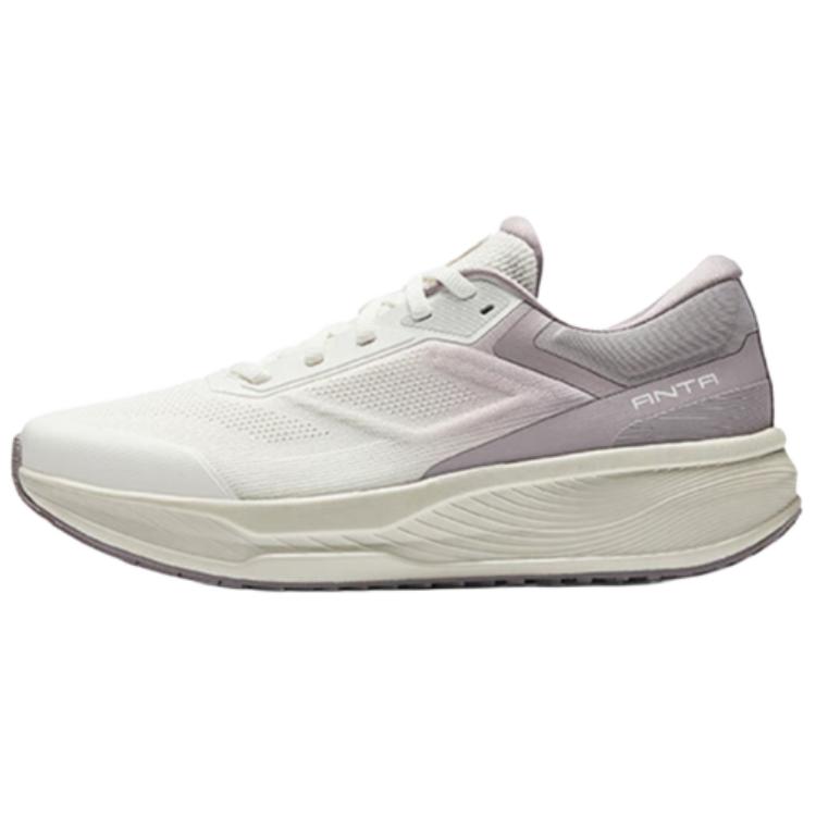 Anta Shen Xing 12 Cushioning Lightweight Low Top Training Running Shoes Women's Ivory White Magic Carpet Gray