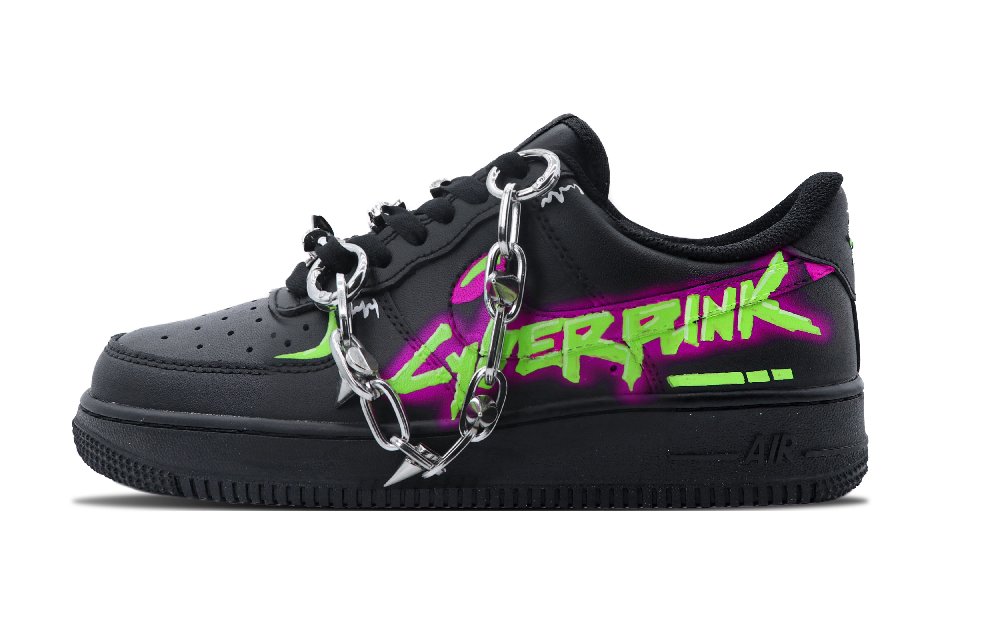 Nike Air Force 1 Anti Slip Wear Resistant Low Top Skateboard Shoes Men's Black