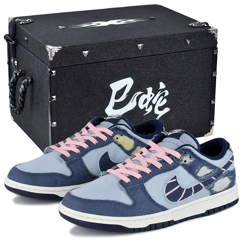 Nike Dunk Anti Slip Wear Resistant Low Top Skateboard Shoes Men's Blue