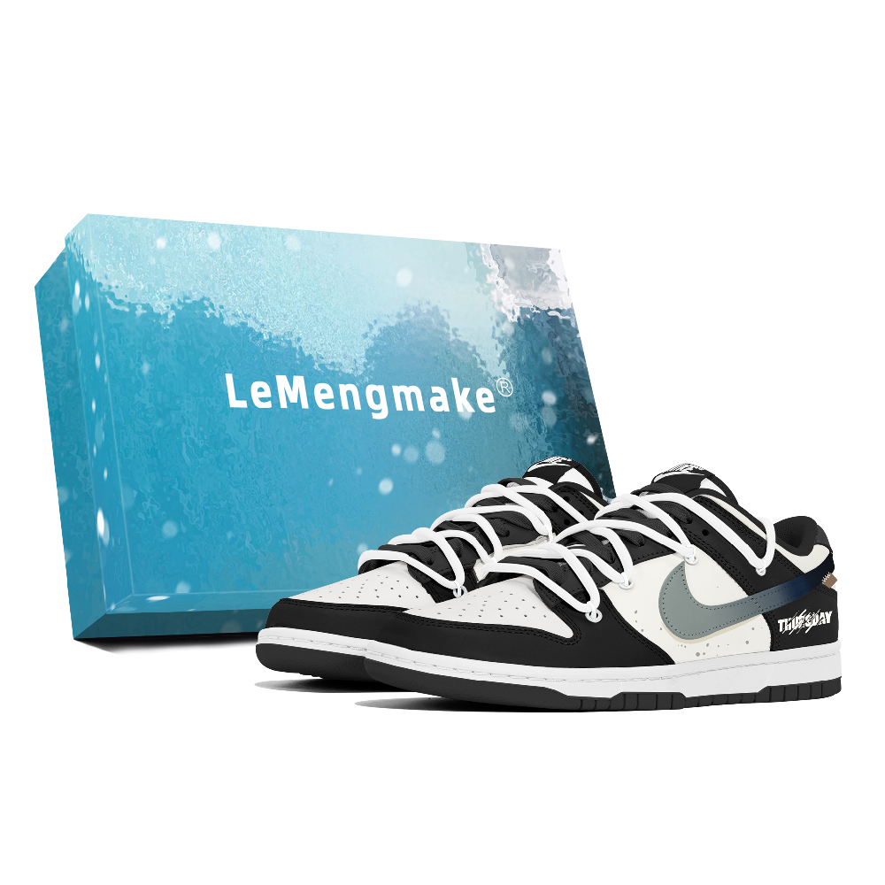Nike Dunk Lemon Joy Abrasion Resistant Low Top Skateboard Shoes Men's Black