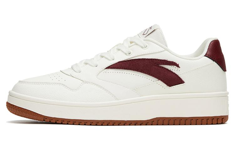 Anta Life Collection 0 Sensation Anti Slip Wear Resistant Low Top Skateboard Shoes Women's White Red