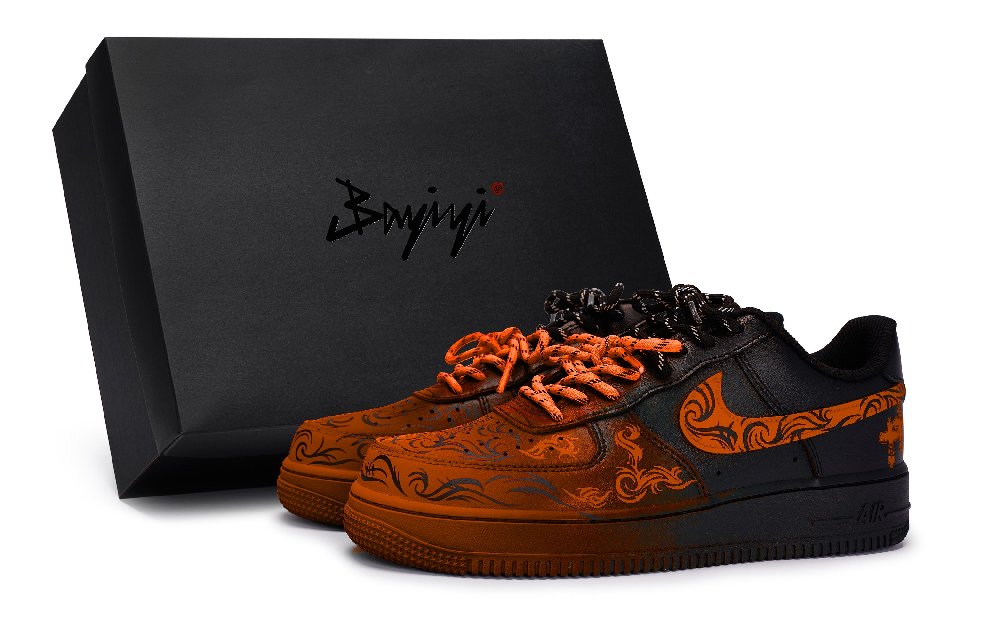 Nike Air Force 1 Skateboard Shoes Unisex Low-Top Orange