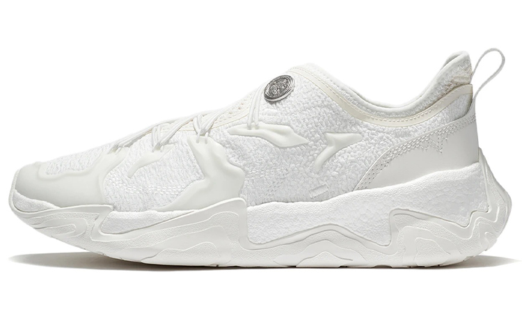 LiNing Jackie Chan Collection Casual Shoes Men Low-Top Champagne White