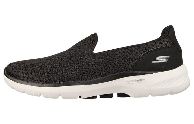 Skechers Go Walk 6 Breathable Rebound Cushioning Lightweight Low-Top Casual Shoes Women's Black White
