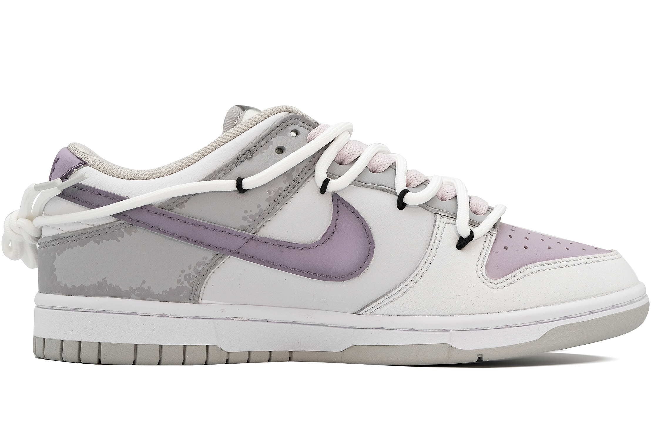 Nike Dunk Cushioning, Wear Resistant Low Top Skateboard Shoes Women's Light Purple