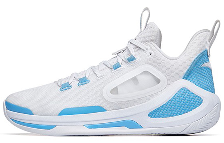 ANTA Alien 3 Basketball Shoes Men's Mid top ANTA White/Light Purple Blue