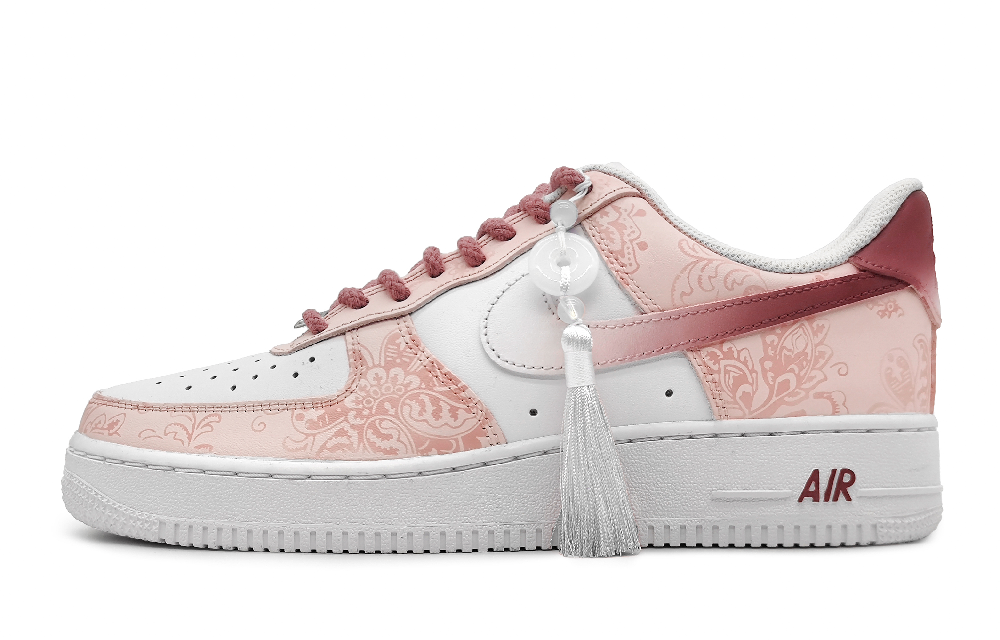 Nike Air Force 1 Anti-Slip Wear-Resistant Low-Top Skateboard Shoes GS Red White